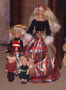 Weihnachts Schwestern Barbie, Stacie + Shelly mit Tommy